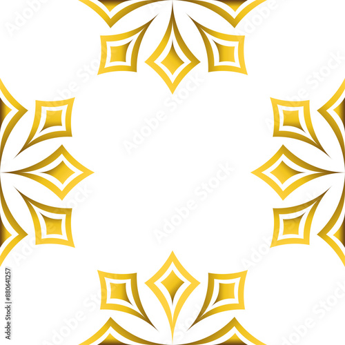 luxury golden geometry frame design