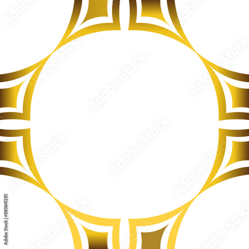 luxury golden geometry frame design