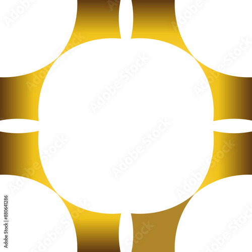 luxury golden geometry frame design