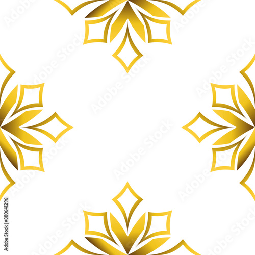 luxury golden geometry frame design