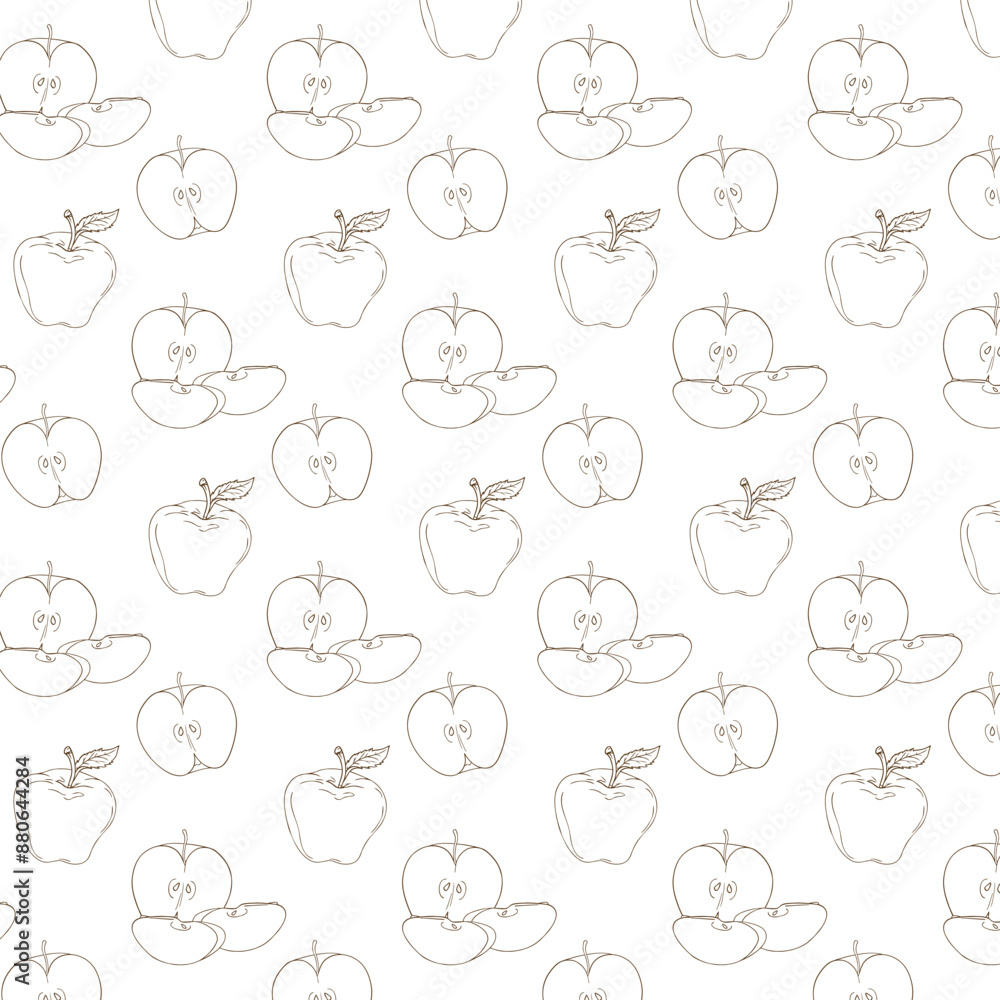 apple line art pattern apple line art pattern