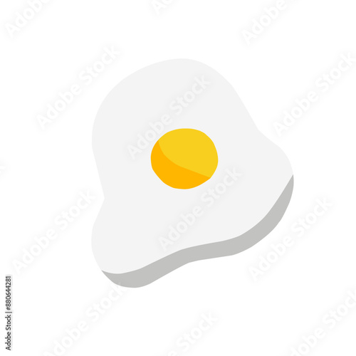 A egg omelette Icon with 2d illustration.