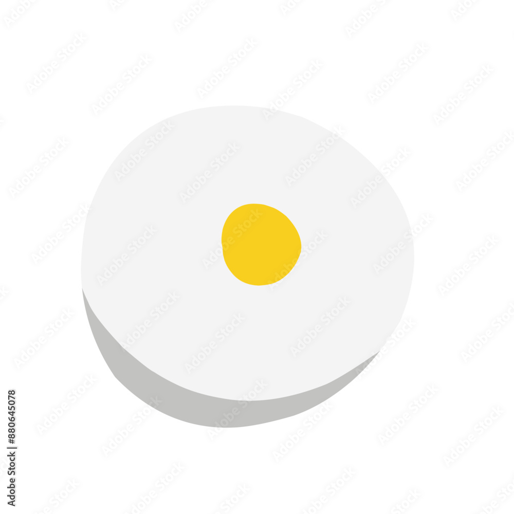 A egg omelette Icon with 2d illustration. A egg omelette Icon with 2d illustration.