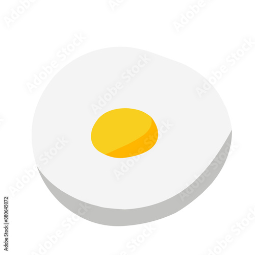 A egg omelette Icon with 2d illustration.