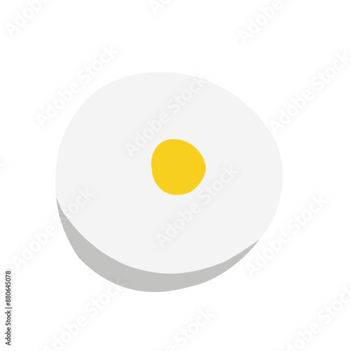 A egg omelette Icon with 2d illustration.
