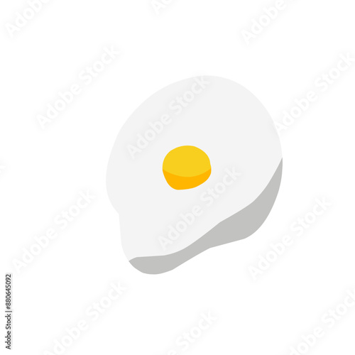 A egg omelette Icon with 2d illustration.