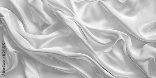 Close-Up of Wrinkled Silk Fabric on Light Background