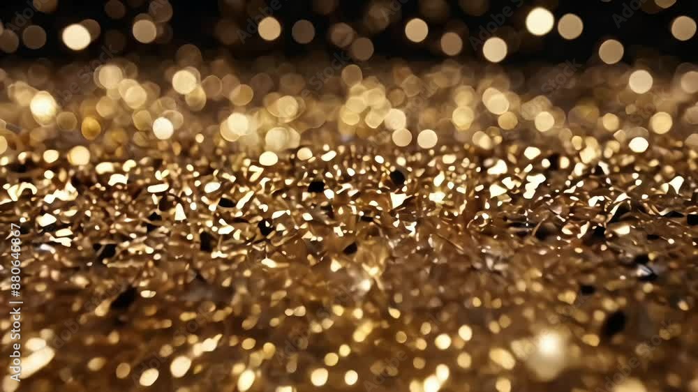 Golden Glitter Bokeh Lights for Celebrations Golden Glitter Bokeh Lights for Celebrations