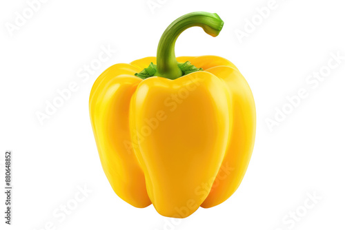 Yellow bell pepper isolated on transparent background