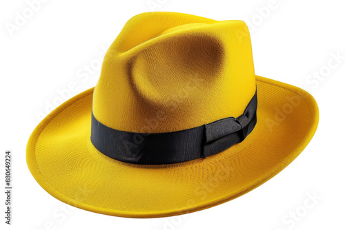 Yellow hat isolated on transparent background