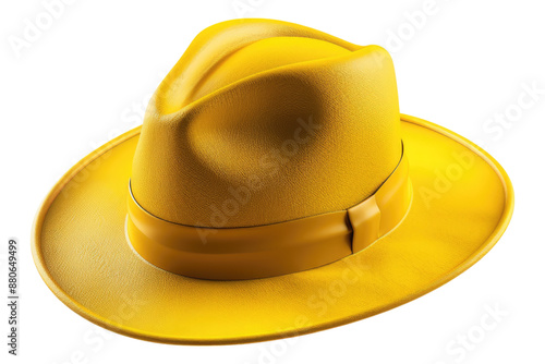 Yellow hat isolated on transparent background