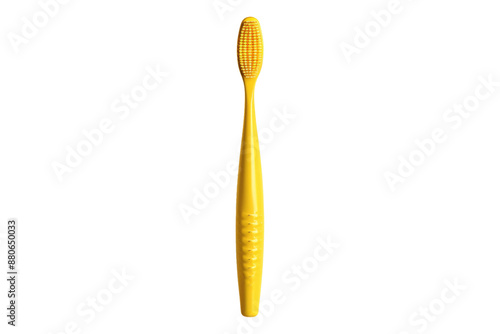 Yellow toothbrush isolated on transparent background