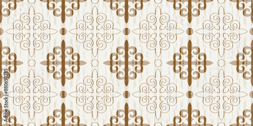 Ethnic background on the theme of Kazakh national ornament, seamless pattern, vector design	