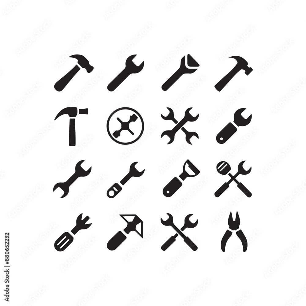 Workers and labor vector icons Workers and labor vector icons