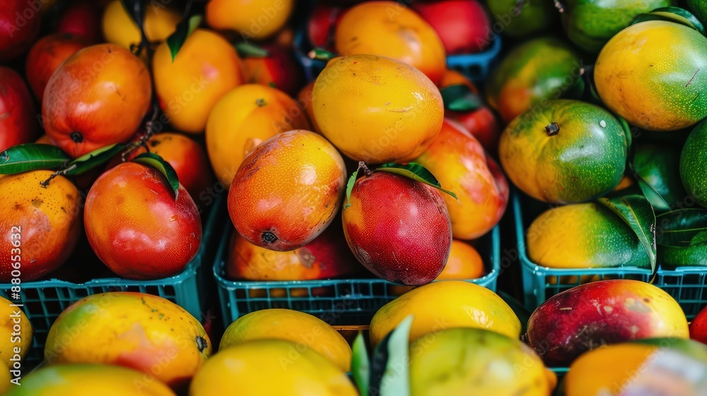 Mango background. Tropical Fruits Background. Fresh fruit background. Healthy eating. Fruits on supermarket stock photo Mango background. Tropical Fruits Background. Fresh fruit background. Healthy eating. Fruits on supermarket stock photo