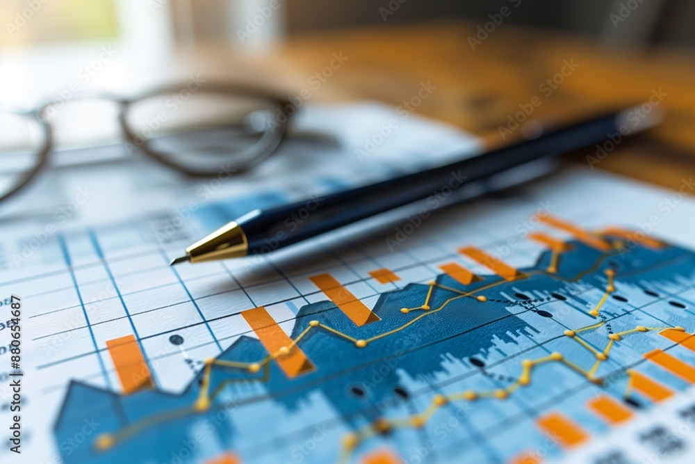 A Line Graph of a growth of business A Line Graph of a growth of business
