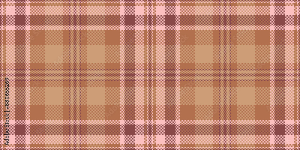 Pure seamless plaid textile, argyle texture check tartan. Male vector fabric pattern background in orange and red colors. Pure seamless plaid textile, argyle texture check tartan. Male vector fabric pattern background in orange and red colors.