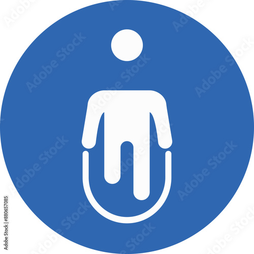 Jumping Rope glyph circle icon