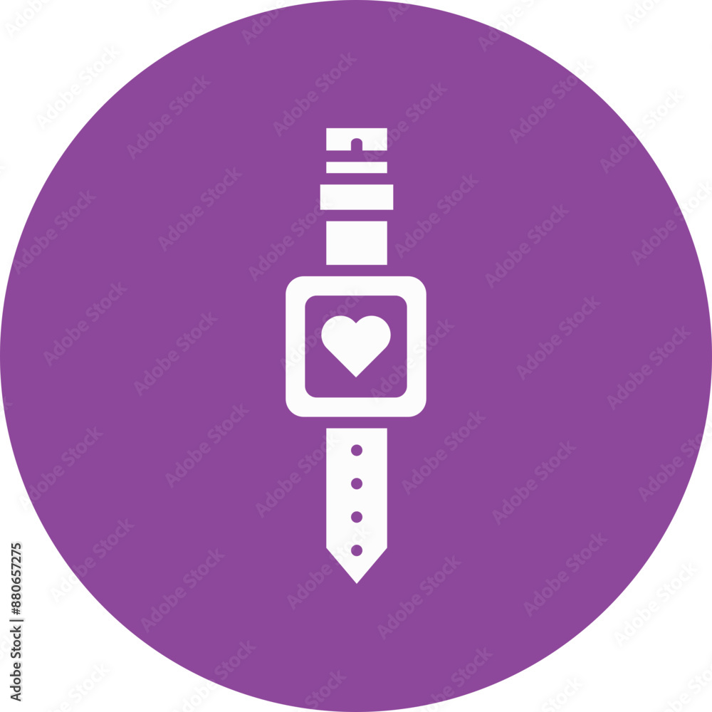 Fitness Bracelet glyph circle icon Fitness Bracelet glyph circle icon