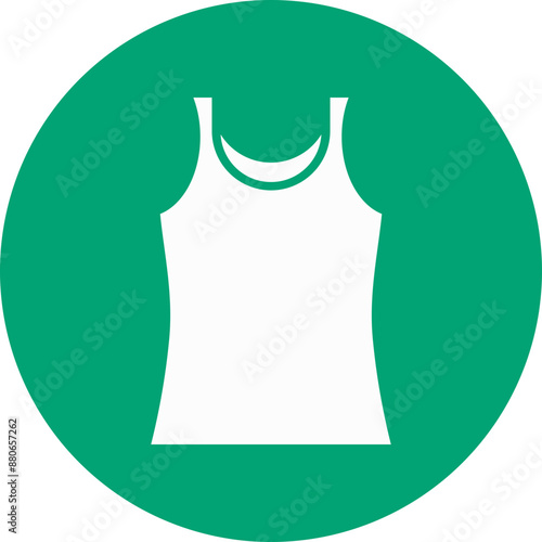 sleeveless Shirt glyph circle icon