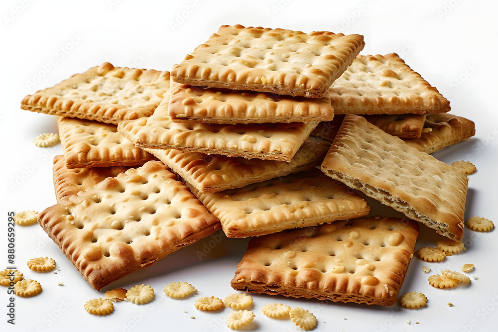 crackers isolated on white crackers isolated on white