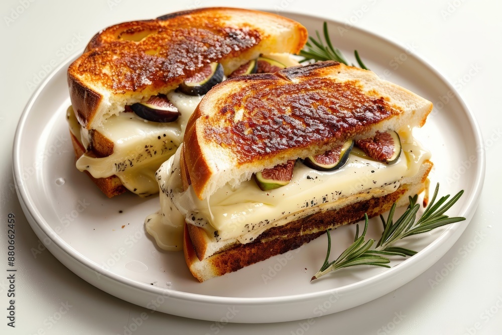 Gourmet Truffled Grilled Cheese with Brie, Monterey Jack, and Fig Preserves Gourmet Truffled Grilled Cheese with Brie, Monterey Jack, and Fig Preserves