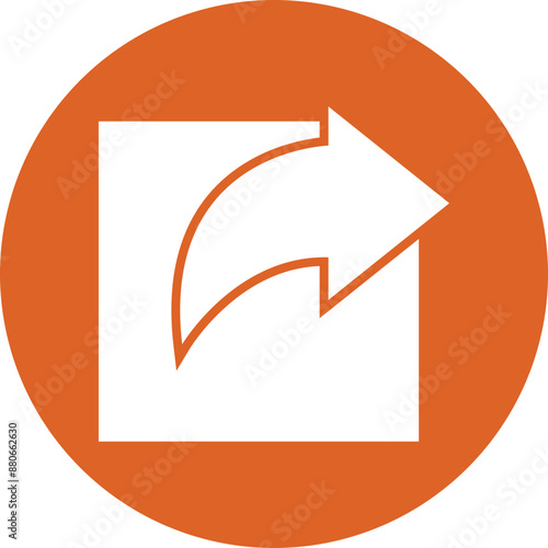 Share glyph circle icon