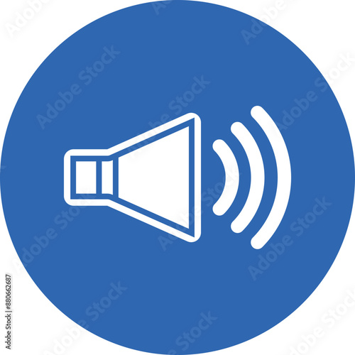 Volume glyph circle icon