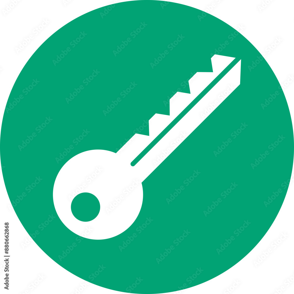 Key glyph circle icon Key glyph circle icon