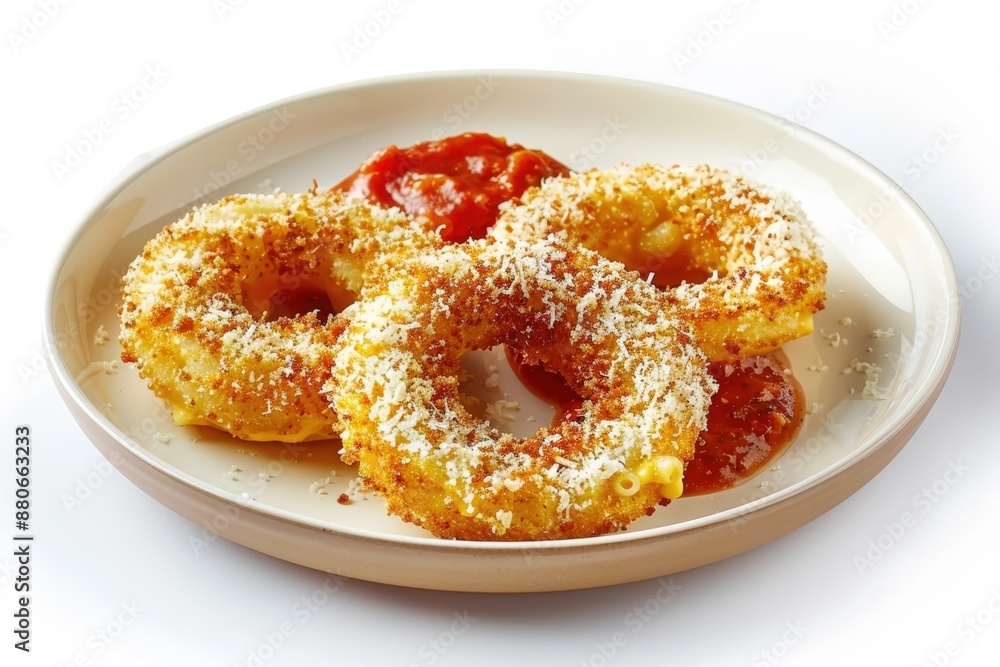 Delicious Mac and Cheese Appetizer with Marinara Dip Delicious Mac and Cheese Appetizer with Marinara Dip