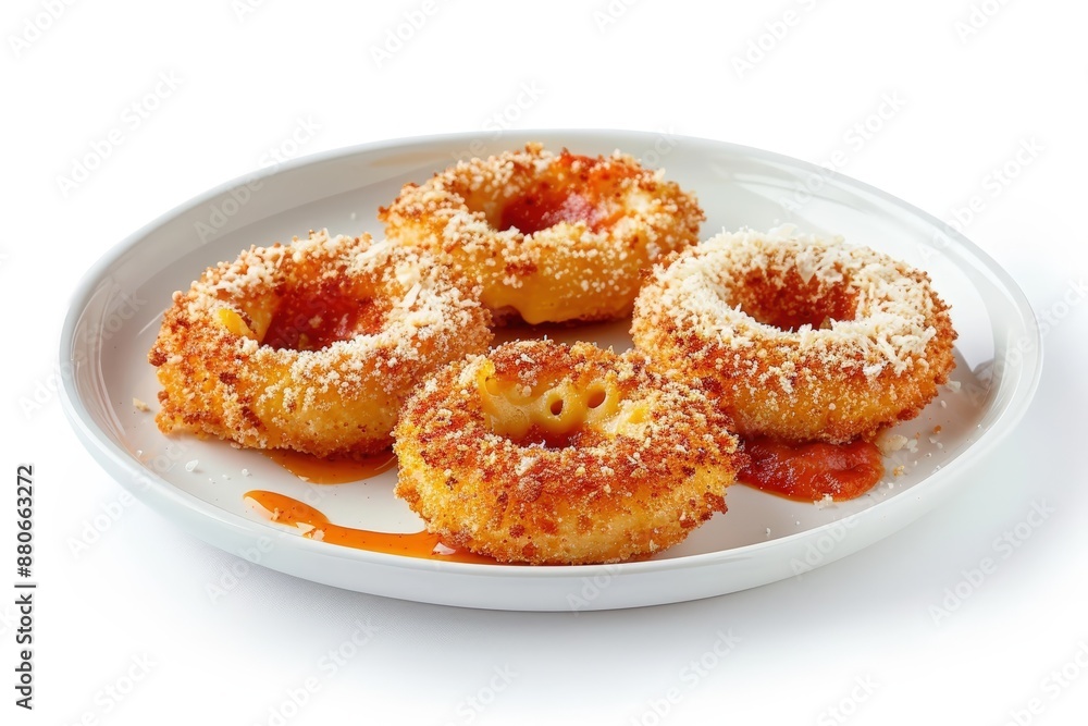 Baked Mac and Cheese Rings with Parmesan Topping Baked Mac and Cheese Rings with Parmesan Topping