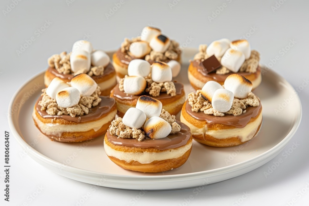 Mini Cake Doughnut S'mores: A Sweet and Gooey Delight Mini Cake Doughnut S'mores: A Sweet and Gooey Delight
