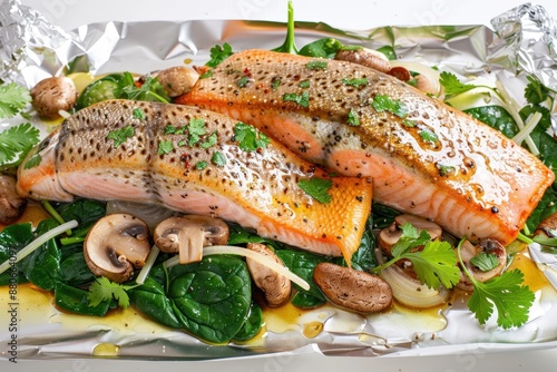 Tantalizing Pan-Seared Trout with Sautéed Vegetable Presentation and White Wine Drizzle