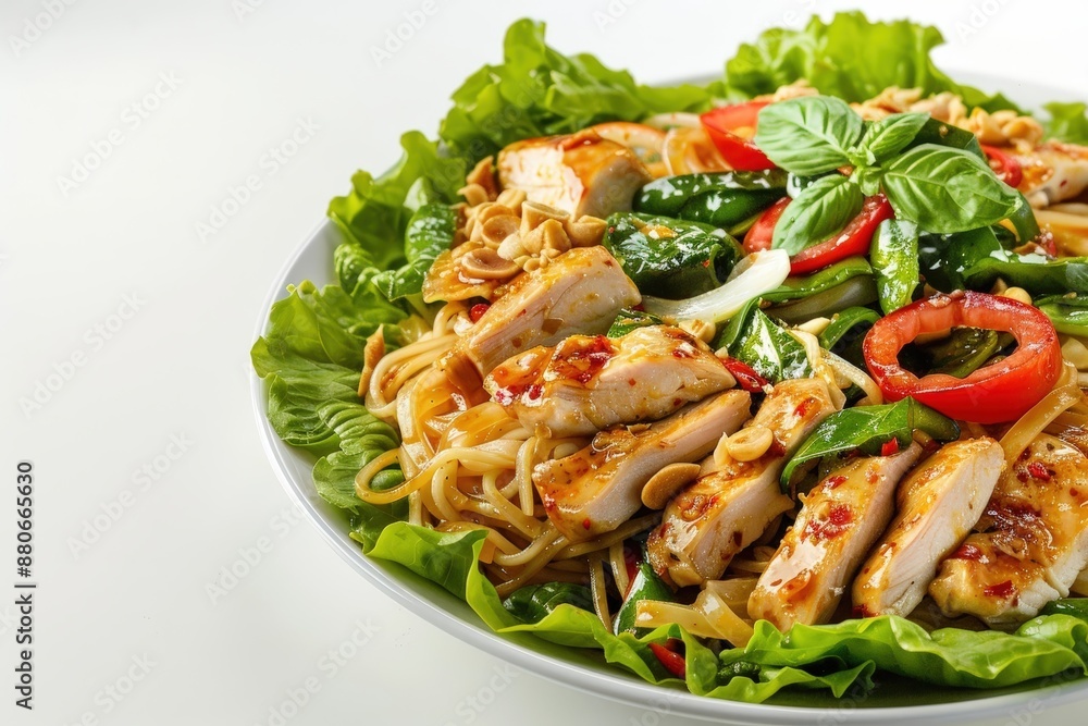 Thai Drunken Noodles with Marinated Chicken and Fresh Basil Thai Drunken Noodles with Marinated Chicken and Fresh Basil