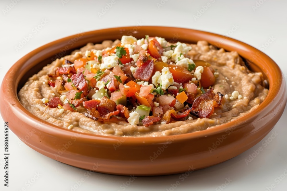 Luscious Drunken Refried Beans with Queso Fresco and Bacon Luscious Drunken Refried Beans with Queso Fresco and Bacon