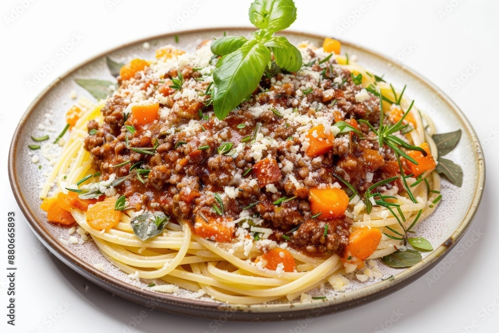 Drunken Spaghetti with Hot Salami Meat Sauce and Savory Ingredients Drunken Spaghetti with Hot Salami Meat Sauce and Savory Ingredients