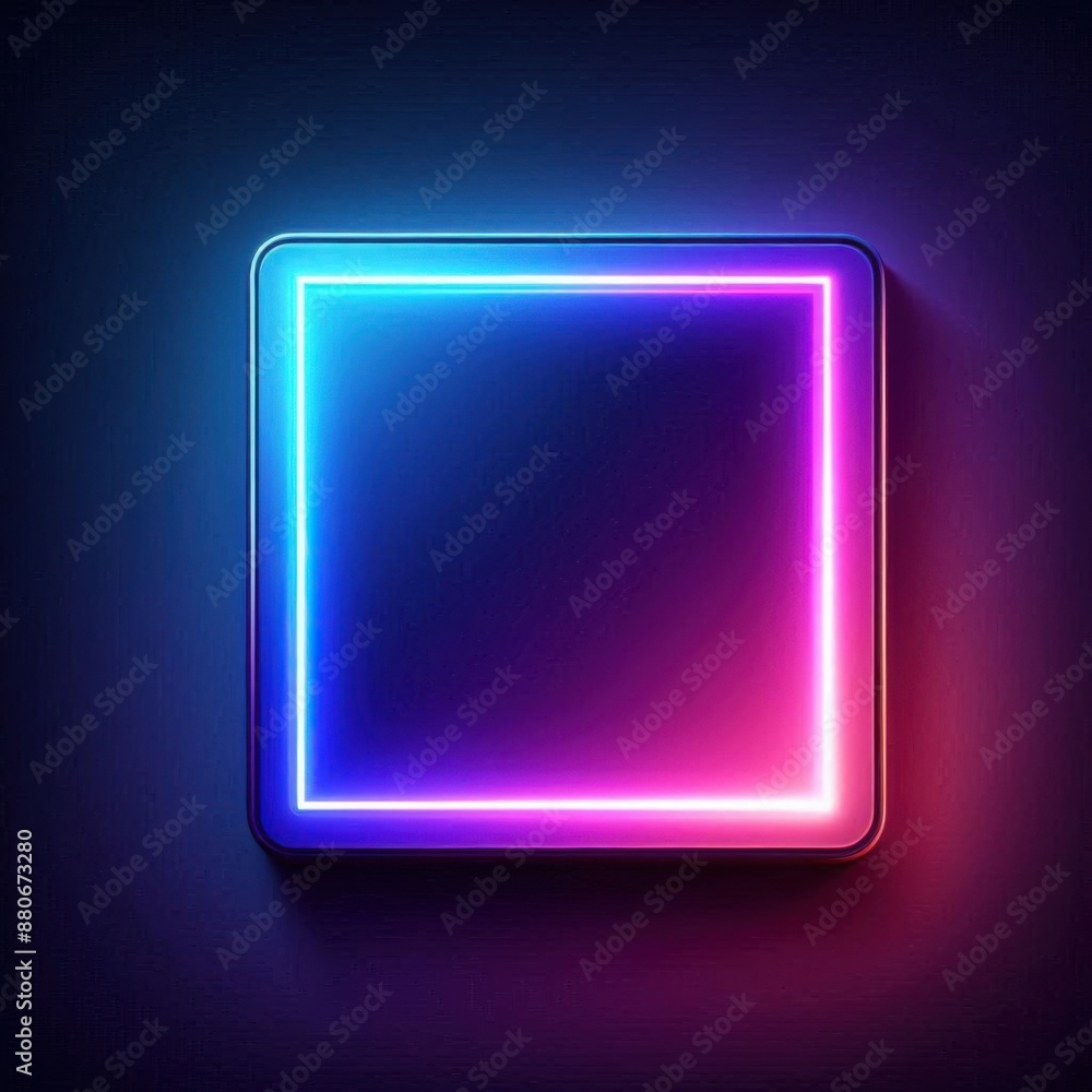 blue to purple square button  