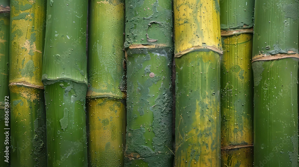 Close-up of bright bamboo stems, background. Bamboo texture background coming from natural Close-up of bright bamboo stems, background. Bamboo texture background coming from natural