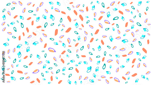 SEAMLESS HAND DRAWN DOODLE BLOB SHAPES PATTERN TEXTURE COLORFUL TEMPLATE ABSTRACT BACKGROUND TRENDY DESIGN VECTOR