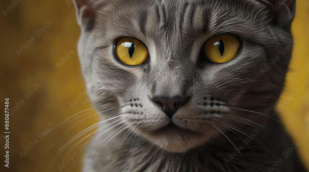gray cat yellow background grey feline wallpaper grunge gray cat yellow background grey feline wallpaper grunge