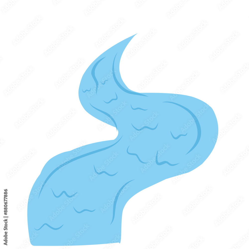 Cartoon river, river isolated on white background Cartoon river, river isolated on white background