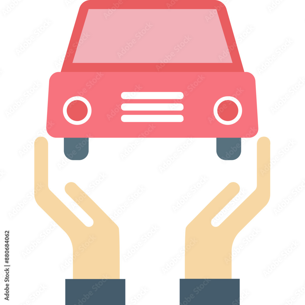 Car Insurance vector icon with isolated background in flat style Car Insurance vector icon with isolated background in flat style