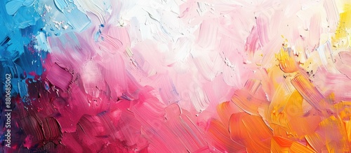 Fototapeta Naklejka Na Ścianę i Meble -  Brush and oil paint create an artistic background for copy space image