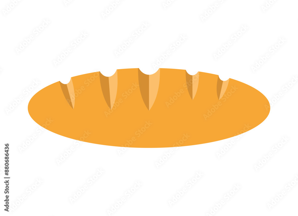 Loaf of bread isolated on white background Flat Vector illustration. French baguette icon. Concept of Bakery or Bread Prices. Healthy bread isolated on white background, traditional food sign symbol. Loaf of bread isolated on white background Flat Vector illustration. French baguette icon. Concept of Bakery or Bread Prices. Healthy bread isolated on white background, traditional food sign symbol.