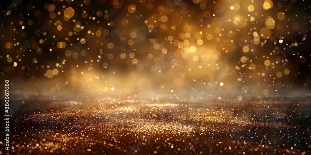 Obraz premium Sparkling Golden Bokeh Background