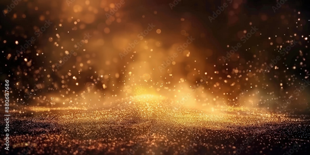 Naklejka premium Golden Glow Abstract Background