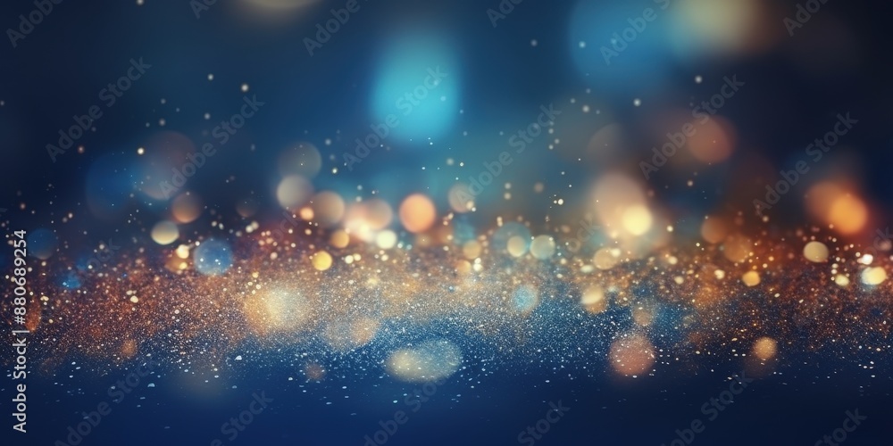 Abstract Blue and Gold Bokeh Abstract Blue and Gold Bokeh
