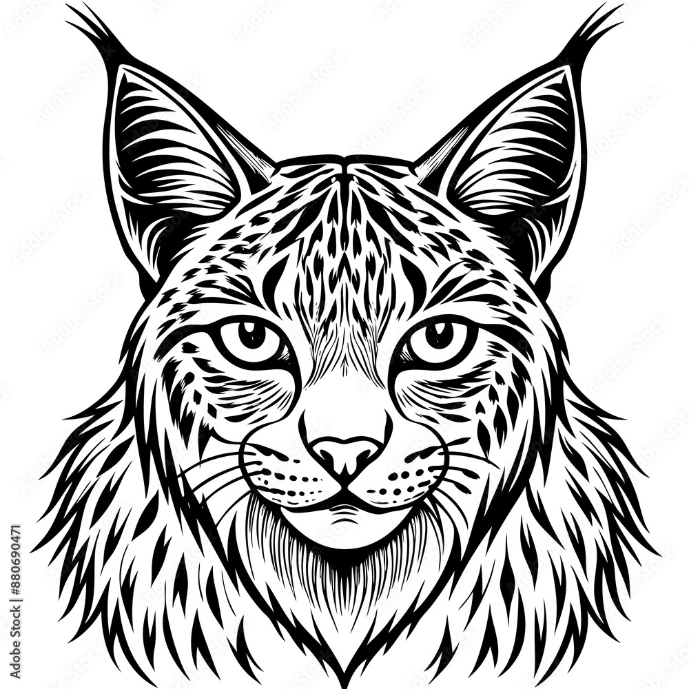 Elegant lynx with tufted ears Latest and Premium Vector Design and illustration Elegant lynx with tufted ears Latest and Premium Vector Design and illustration