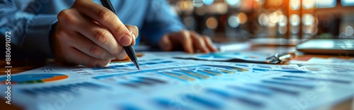 Wallpaper Mural Business analyst checking in financial statement for audit internal control system. Accounting and Financial Concept Torontodigital.ca