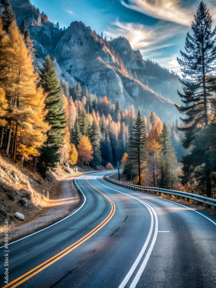 a long road leading far ahead to the horizon where high mountains are visible. landscape nature a long road leading far ahead to the horizon where high mountains are visible. landscape nature